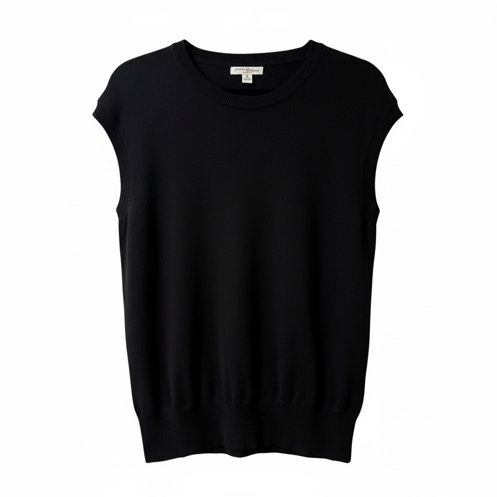 Jachs Girlfriend Women’s Sleeveless Sweater Knit Crewneck Top Black Medium